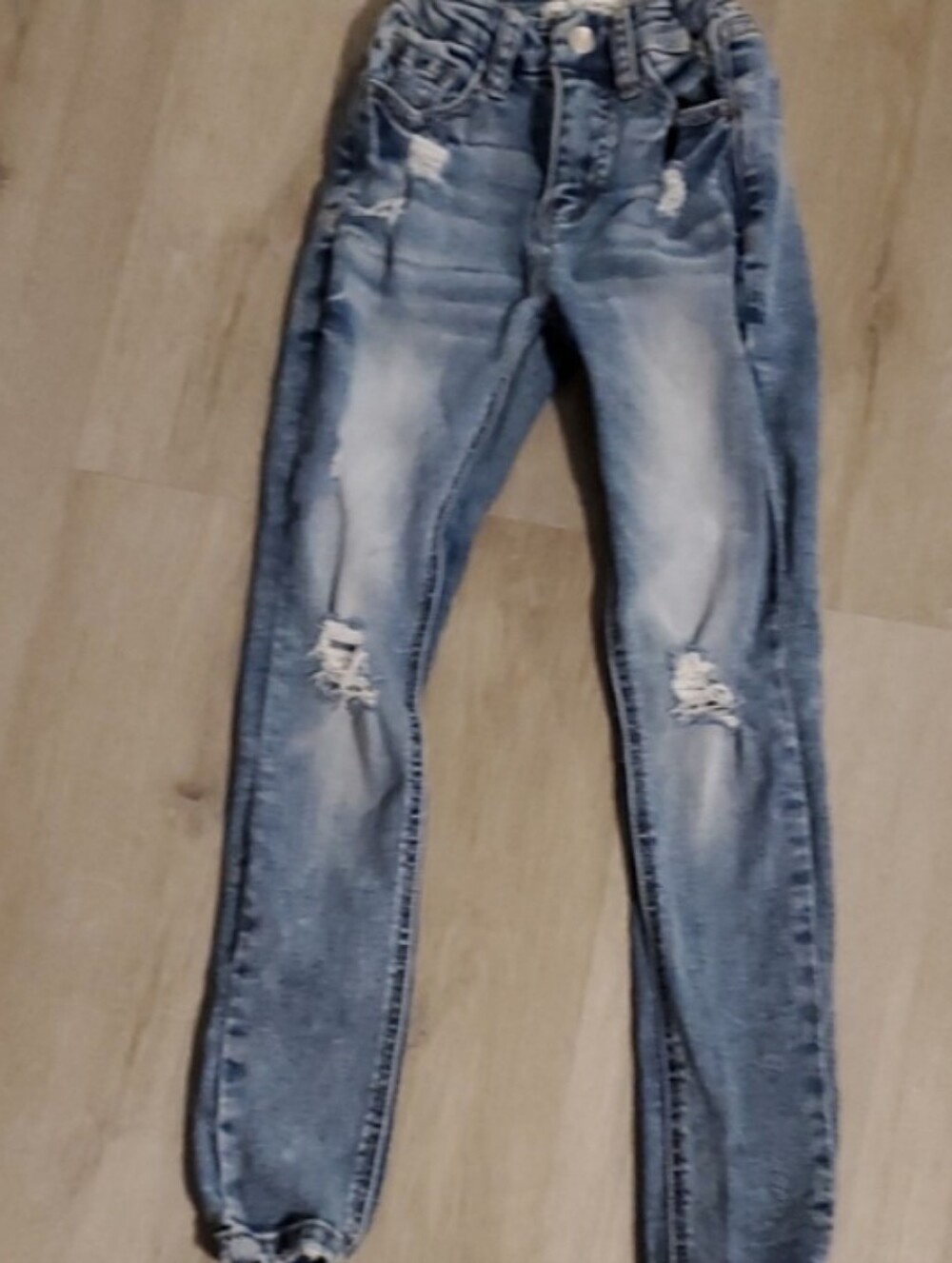 Flying Monkey High Rise Skinny Distressed Blue Denim Jeans Girls Size 7